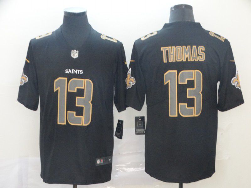 Men New Orleans Saints 13 Thomas Nike Fashion Impact Black Color Rush Limited Jersey